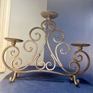 Elegant Black Metal Candle Holder